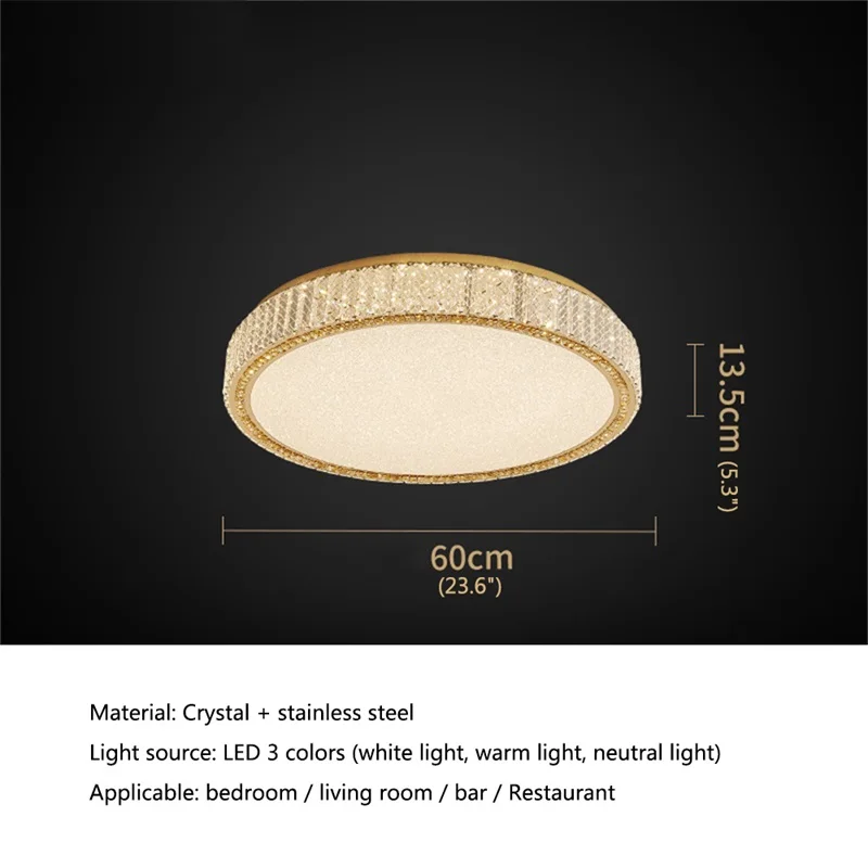 BUNNY Postmodern Ceiling Lamp LED Luxury Crystal Round Lighting Decorative Fixtures For Living Room Bedroom