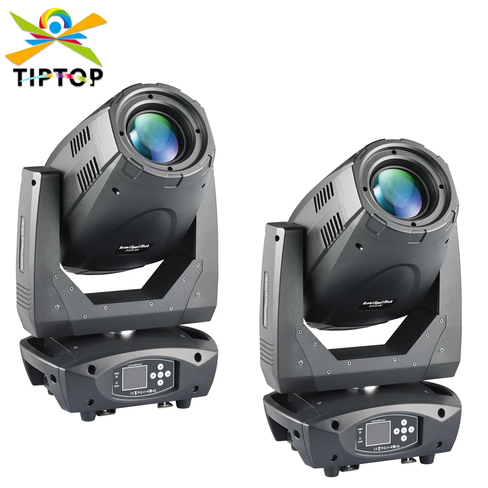 NEW Arrival 2 Pack 300W High Power Led Moving Head Light Spot Beam Wash BSW 3IN1 Gobo Color Wheel 4 Facet 6 Row Prism Lens