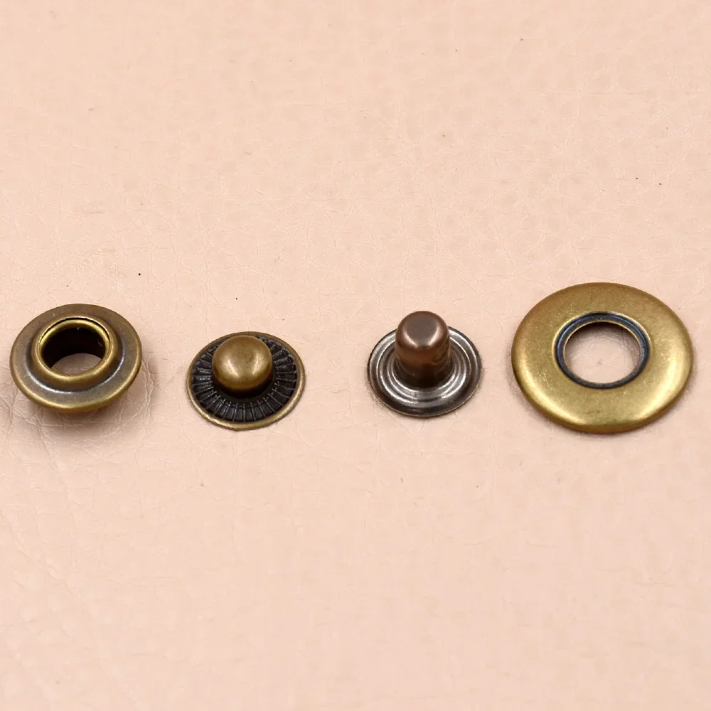 60sets(4pcs 1set) Button.Brass snap rivet. Metal buckle combination.Clothing & Accessories. Sewing repair.Metal buttons.