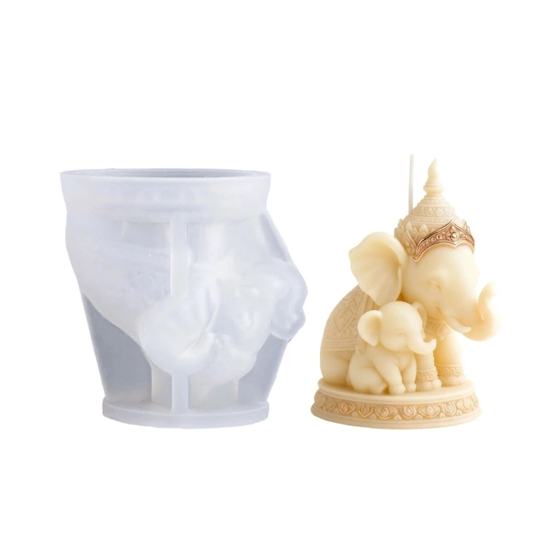 69HC Silicone Mould Featuring Thai Mother and Elephant Designs for Craft and Elegant Home Decoration