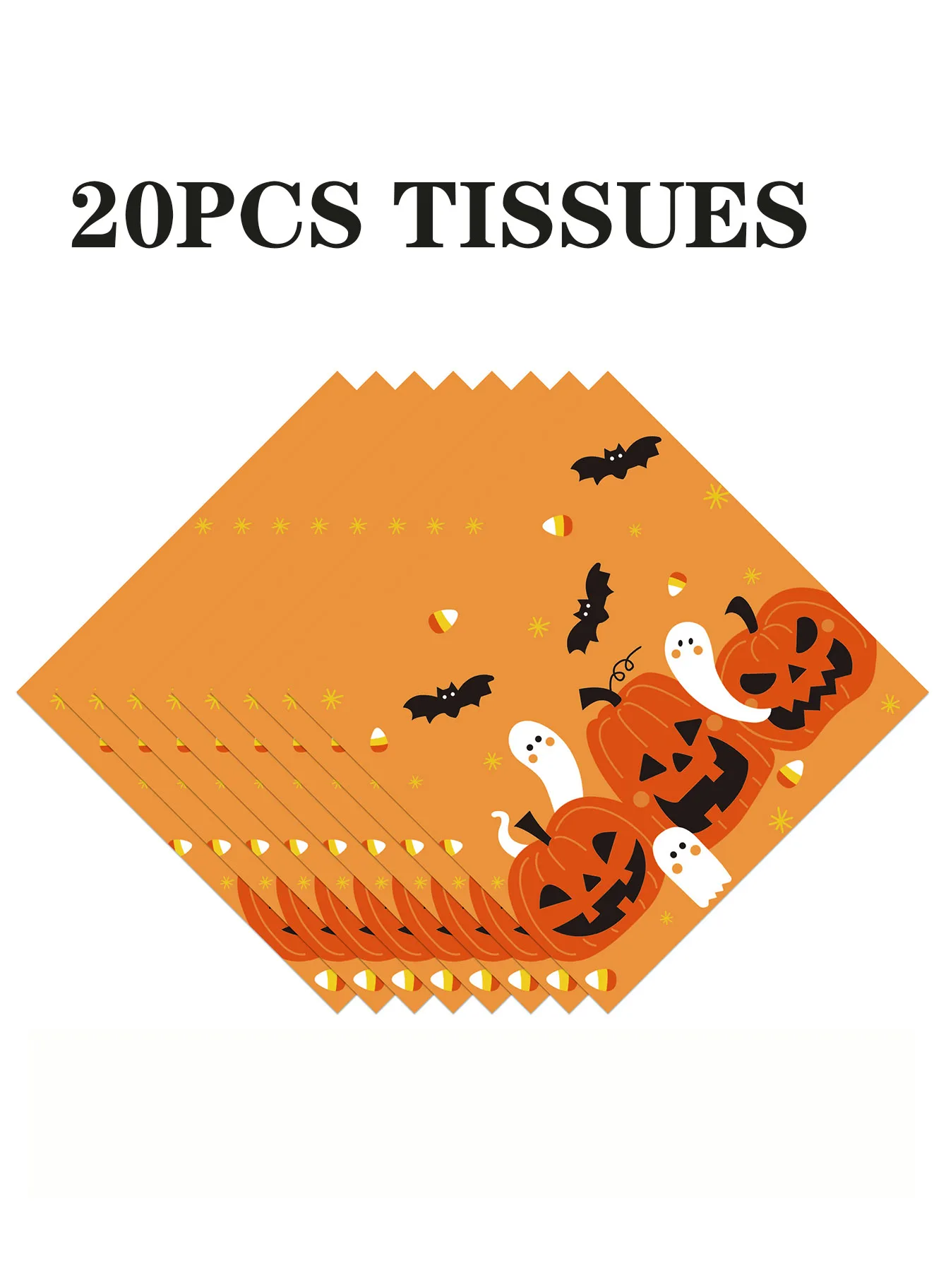 Halloween-Geschirrset, Teller, Becher und Servietten mit Kürbis-, Geister- und Sternenmuster, Tischdekoration für Kinderpartys – Detail 7