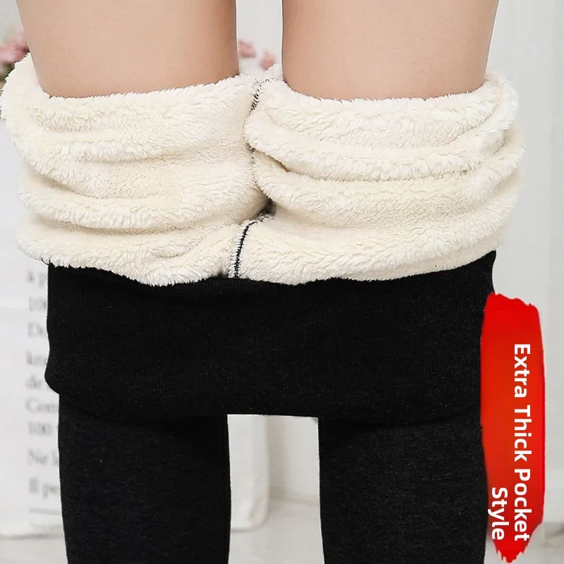 

Утепленные леггинсы с ультравысокой талией для женщин, зимние теплые хлопковые брюки, верхняя одежда, большие размеры, на молнии, длинные брюки, женская мода