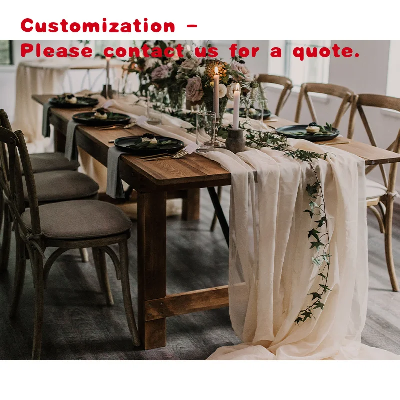 custom.Modern Solid Wooden Rectangular Wedding Event Dining Tables Hotel Use Foldable Outdoor Party Tables