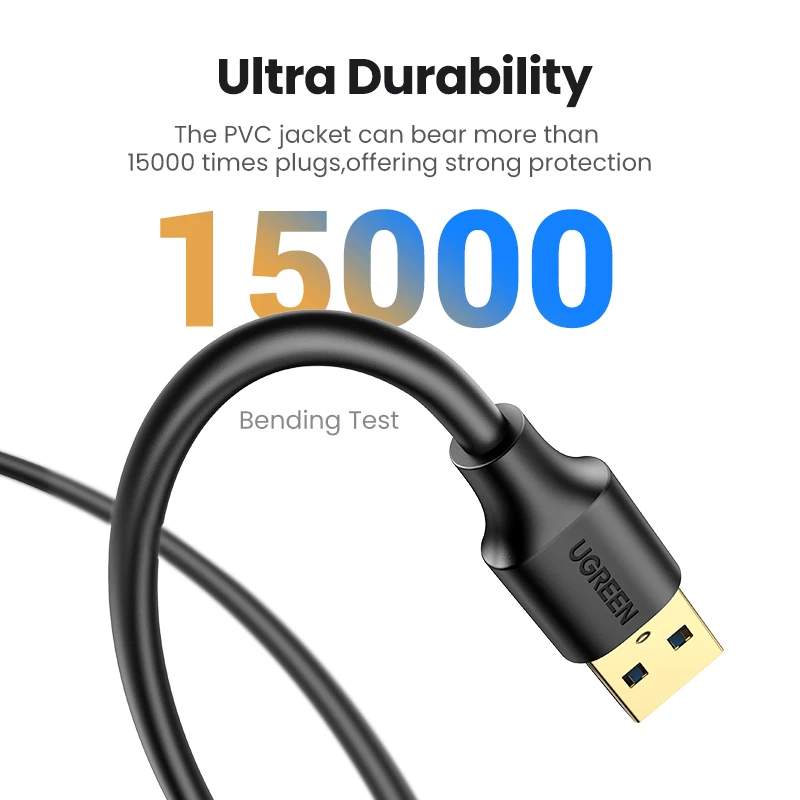 UGREEN przedłużacz USB USB 3.0 kabel do inteligentnego laptopa PC TV Xbox One SSD USB 3.0 2.0 przedłużacz Mini szybkość kabla