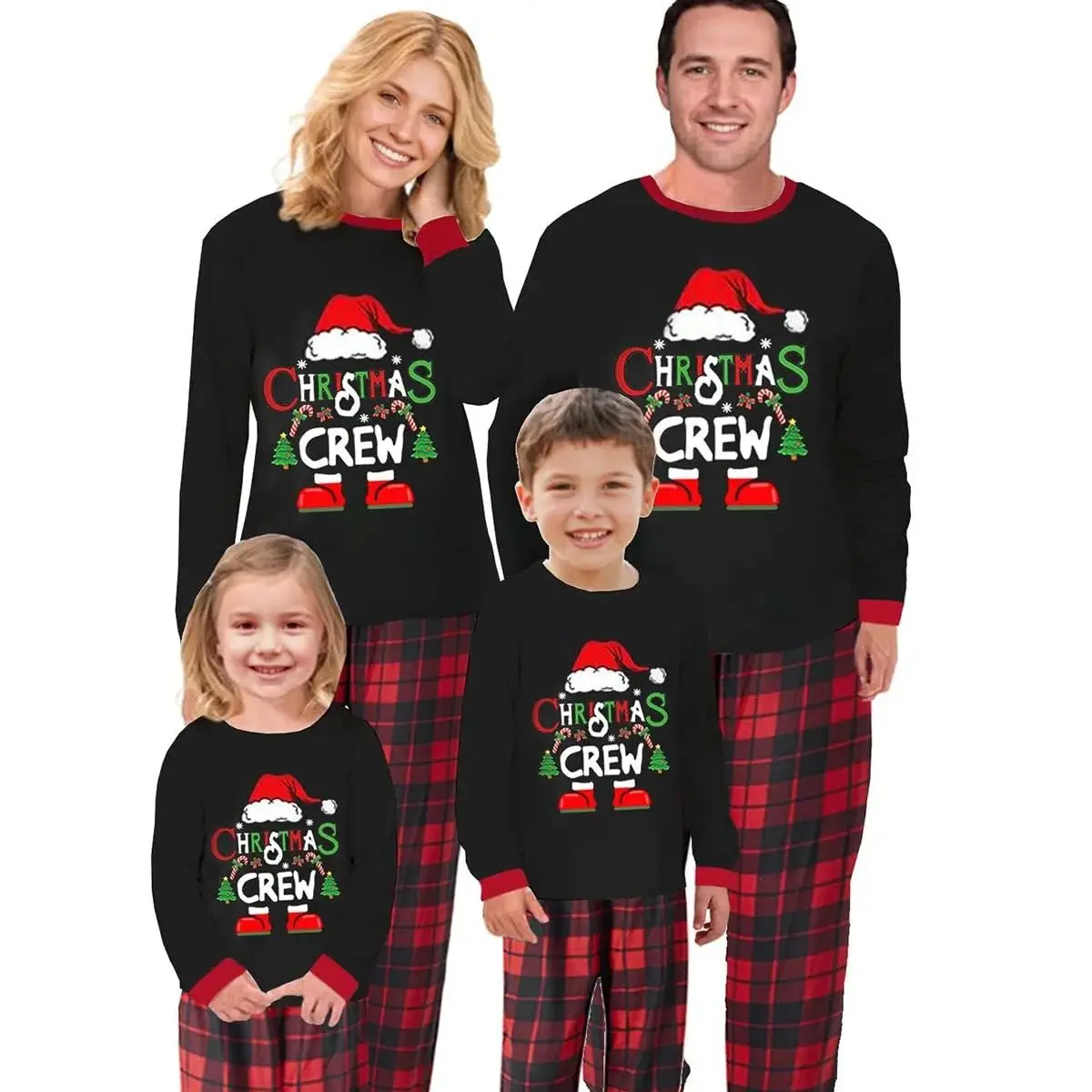 

New Merry Christmas Print Mom Dad Kids Parent-Child Matching Pajamas Set 2 Pieces Suit Soft Loungewear Xmas Family Look Pyjamas