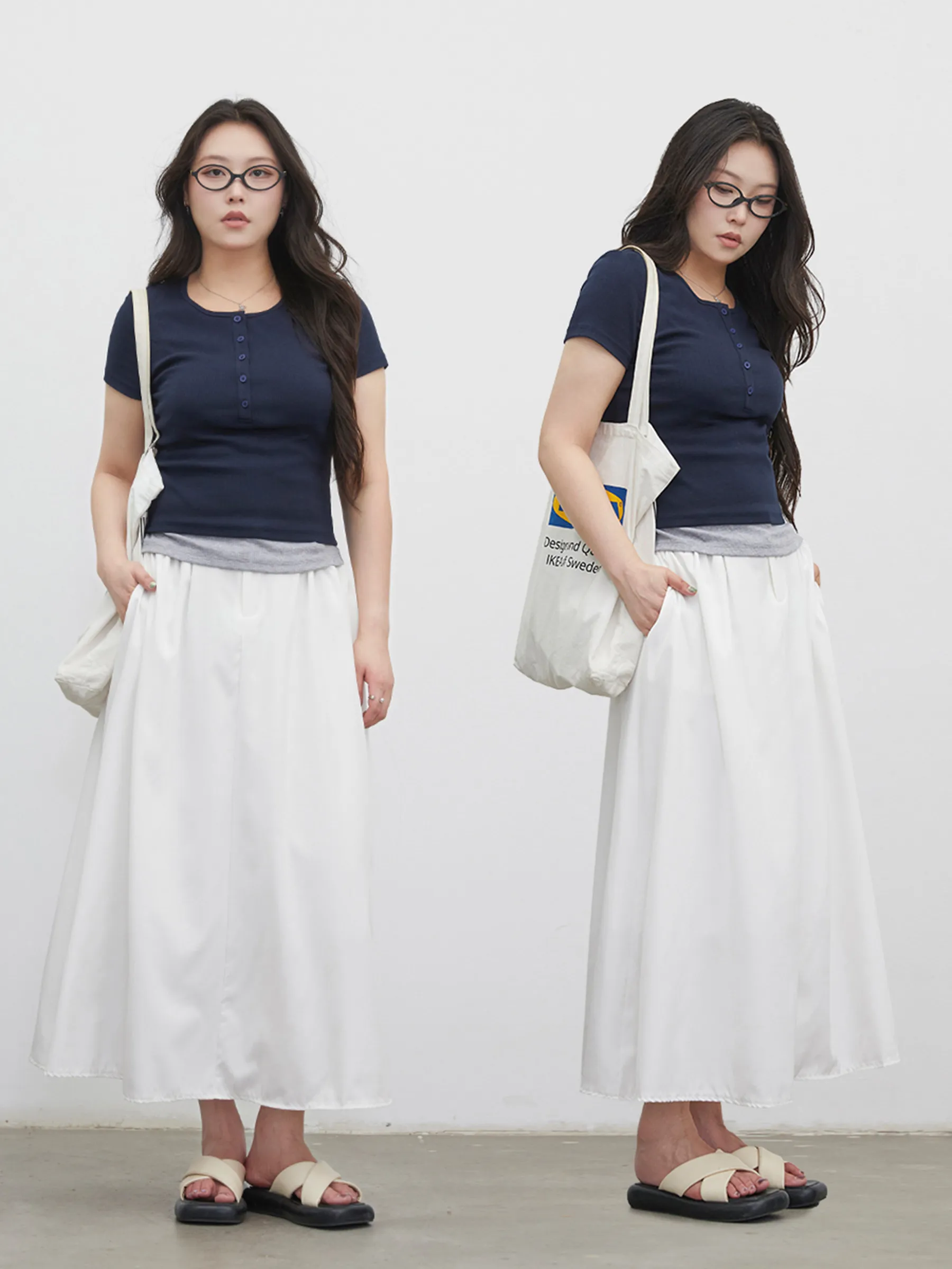 CHIC VEN Women Skirts Fashion Solid High Waist A-line Long Skirt Casual Loose Basic Female Half Skirt Autumn New 2026