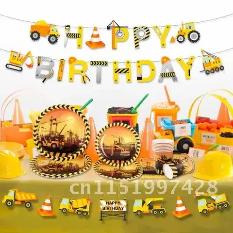 Yellow Warning Tapes Sticker DIY Birthday Party Decoration Construction Party Supplies Hen Wedding Party Items FENGRISE 1 Roll