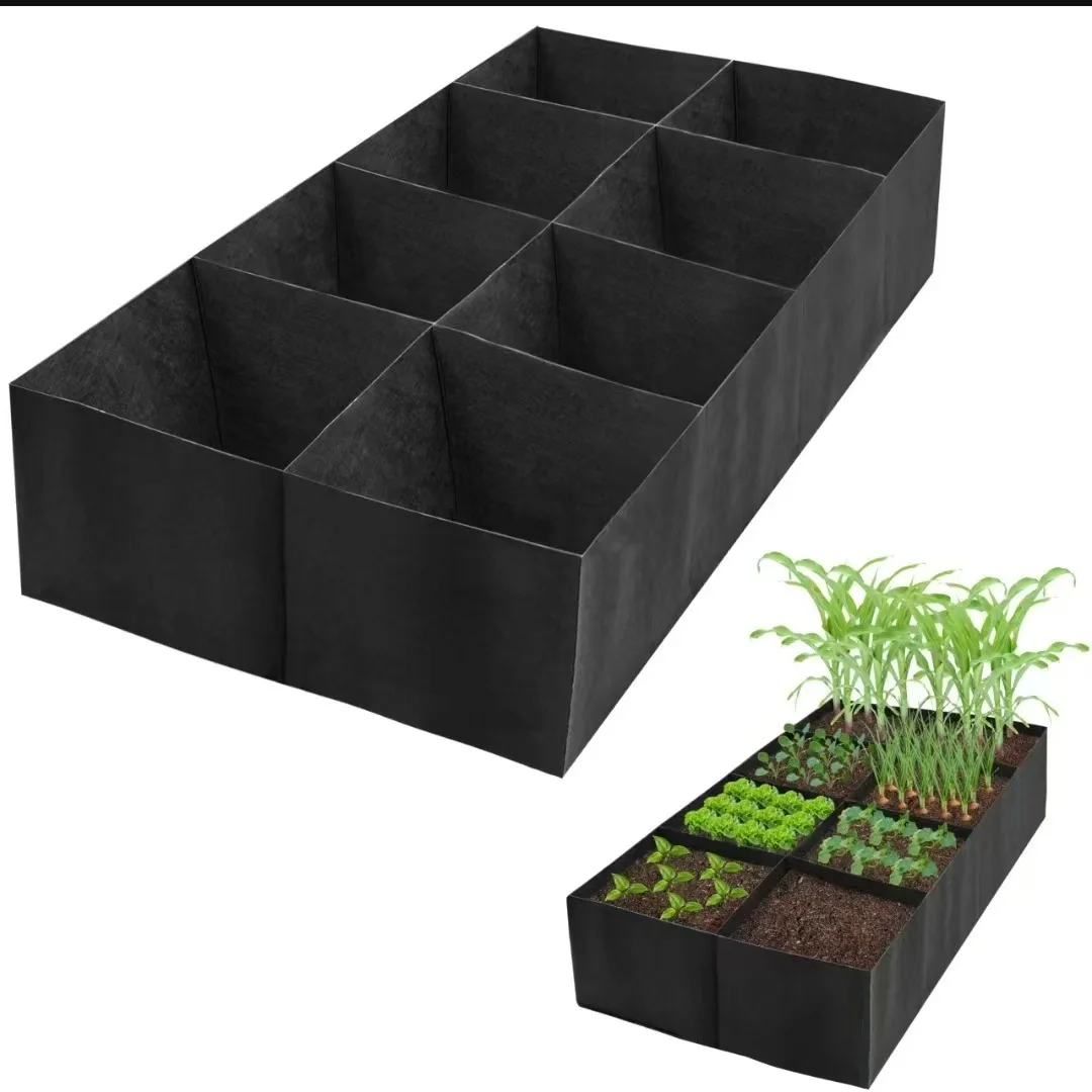 

4/6/8 Grids Garden Plants Grow Bag Nonwoven Reusable Portable Pots Strawberries Vegetable Flower Planting Bed Container