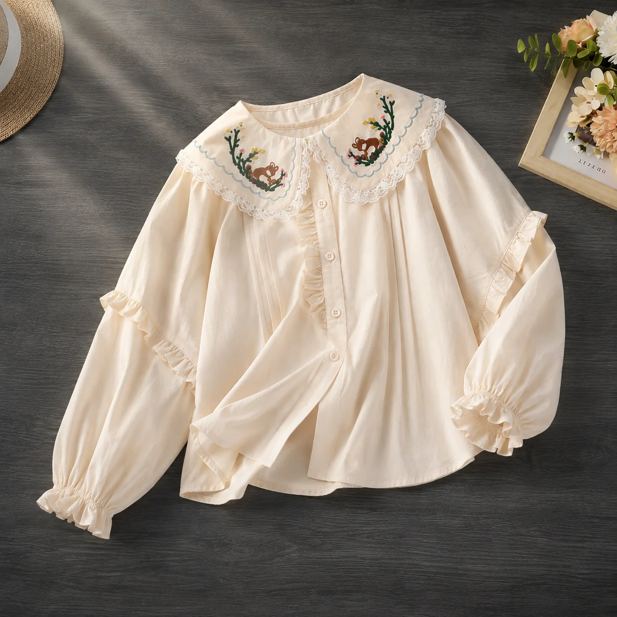 School Unifom Kids White Shirts for Girls Blouses Chiffon Spring Autumn Long sleeve Children Clothes Teenagers 4 6 8 10 12 Years