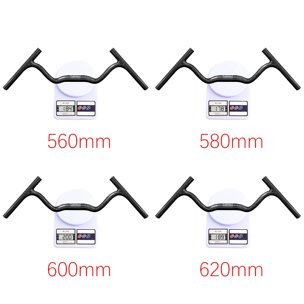 BALUGOE Hochsteife Carbonfaser-Mountainbike-Lenker, Modifikation, Upgrade, MTB-Lenker, Offroad-Fahrrad, 3K, 31,8 mm-22,2 mm – Detail 2