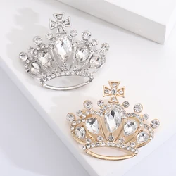 Fashion and minimalist crown brooch, two color alloy rhinestone women's clothing accessories