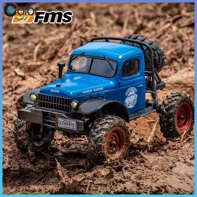 Fms 1:24 Power Wagon Semi-Card Remote Control Car Model Desktop Climbing Off-Road Four-Wheel Drive Electric Toy Rc Car Model Rtr