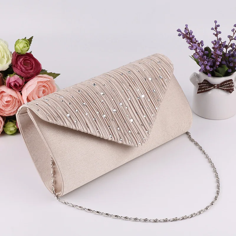 Women Glitter Wallet Clutches Bags Ladies Diamond Evening Purse Banquet Wedding Party Handbag Cheongsam Pocket