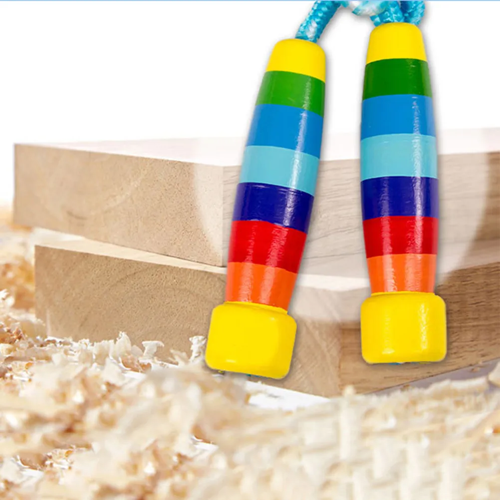 Adjustable Kids Jump Rope with Smooth Wooden Handles – Eco-Friendly Skipping Rope for Indoor & Outdoor Fitness