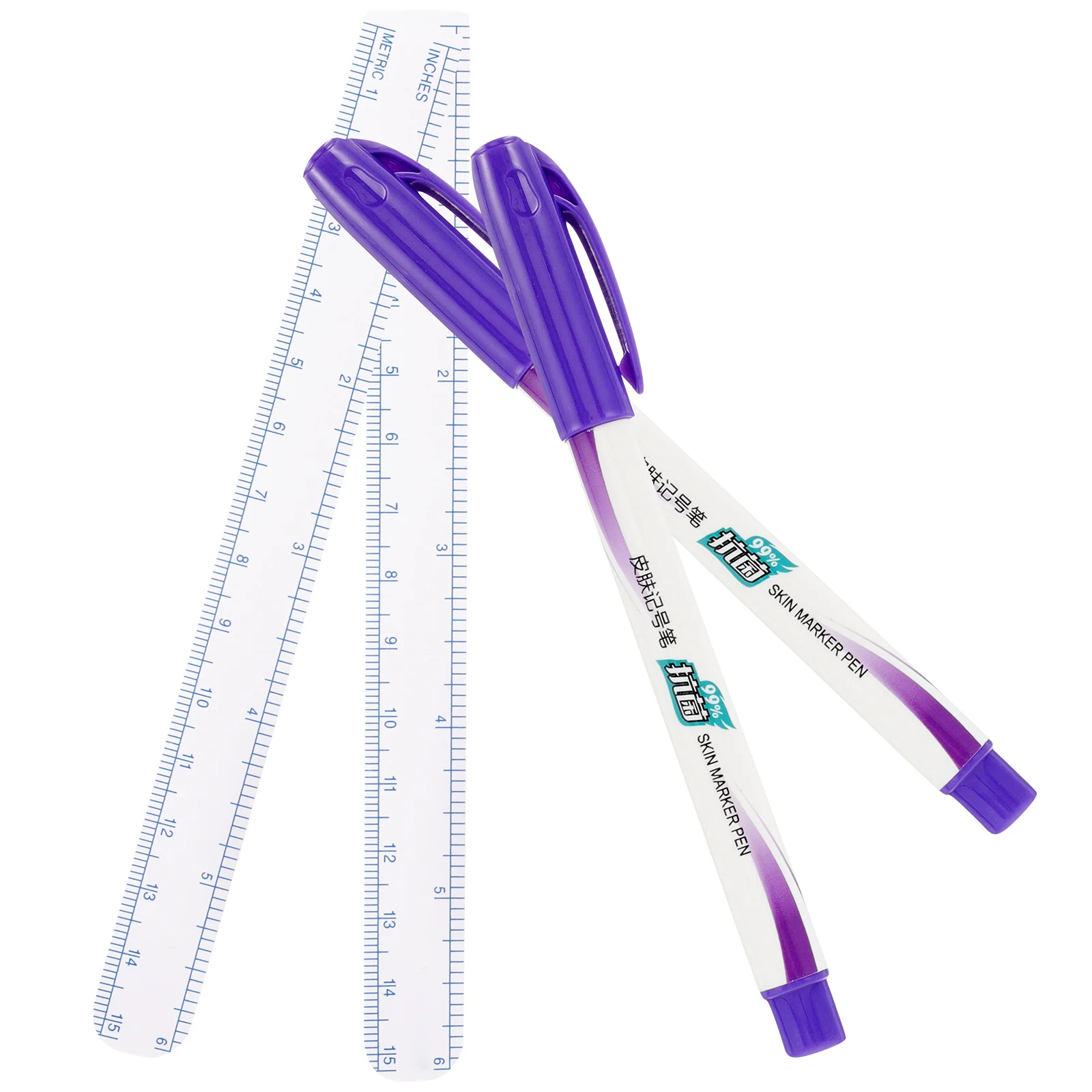 

2pcs Marking Pen Professional Skin Marker For Tattoo Eyebrow Lip Mapping Surgery Ear Piercing Body Art Tool Salon Pen