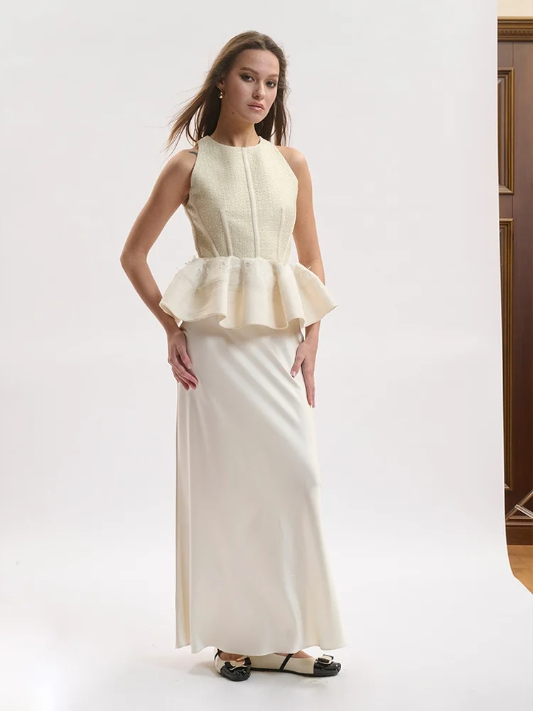 

Комплект из трех предметов: топ с шелковыми цветочными бутонами, юбка-полусолнце с леопардовым принтом в серо-розовых тонах, повседневный стиль, для женщин, осень-весна, универсальный