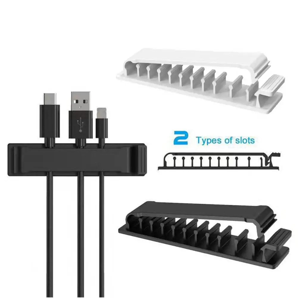 Cable Organizer Management Wire Holder Flexible USB Cable Winder Tidy Silicone Clips For Mouse Keyboard Earphone Protector R6Q5