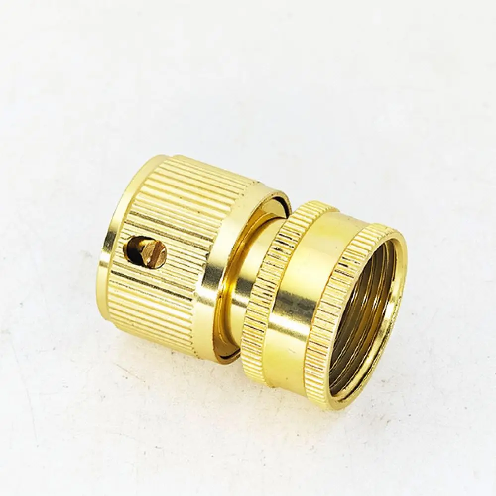 Water Hose Connector Aluminum Female Thread 3 4 Inch Adapter Garden Irrigation Dispenser Pipe Joint Copper Plated