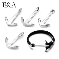 Stainless Steel Anchor Hooks Clasps Accessories for Milan Rope Leather Bracelet Jewelry Making Necklace Pendant Findings