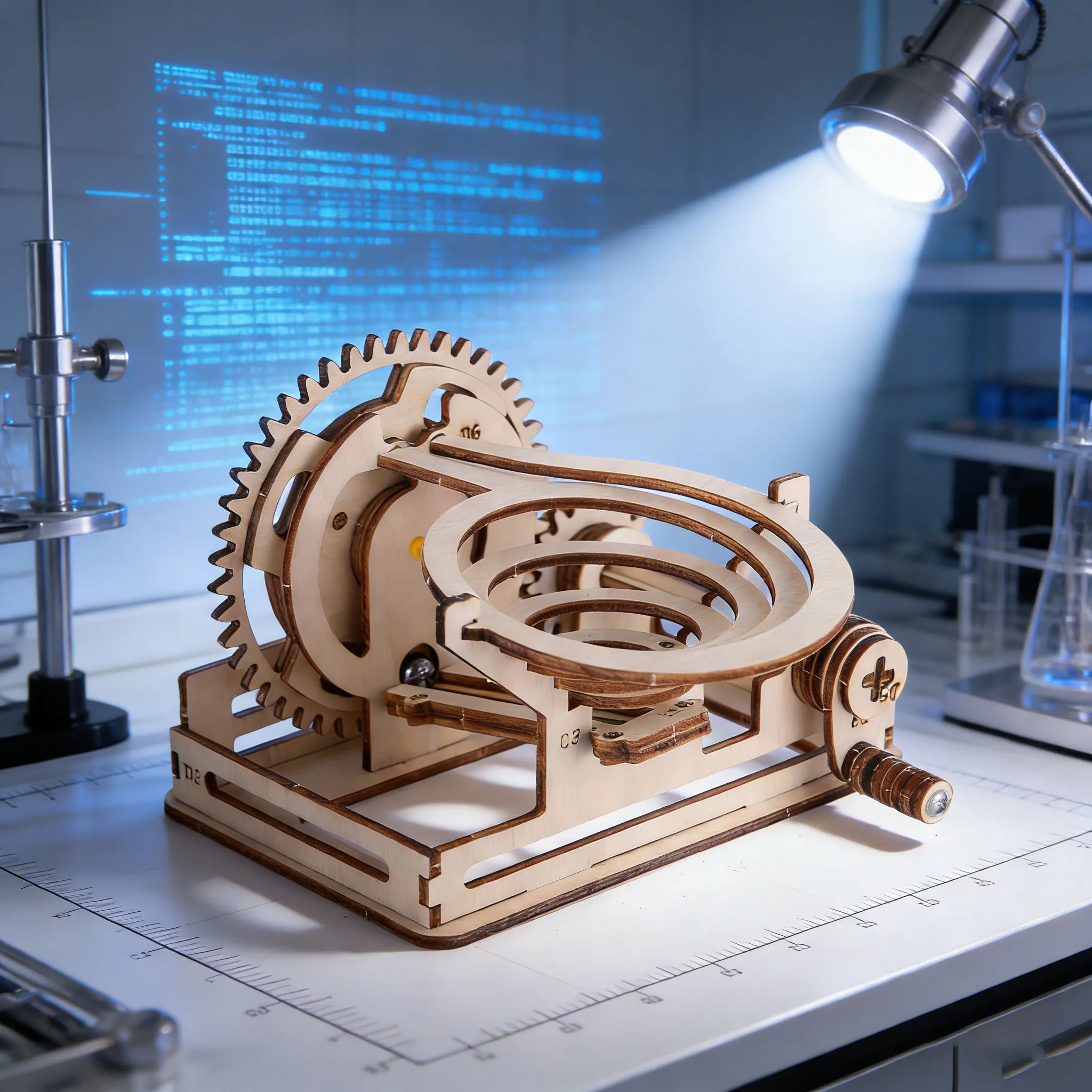 

3D Wooden Slide Puzzle Model, Simple Slide No. 1, Interlocking Wooden Blocks, Educational Birthday Gift, Suitable for Beginners