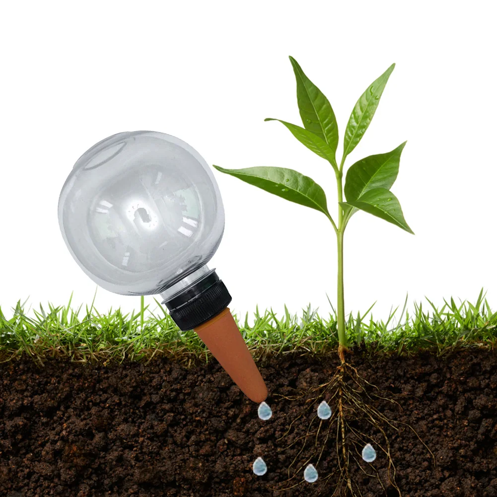 

4Pcs 500ML Plant Self Watering Globes Transparent Automatic Watering Bulbs Plastic Water Seepage Device for Indoor Outdoor Plant