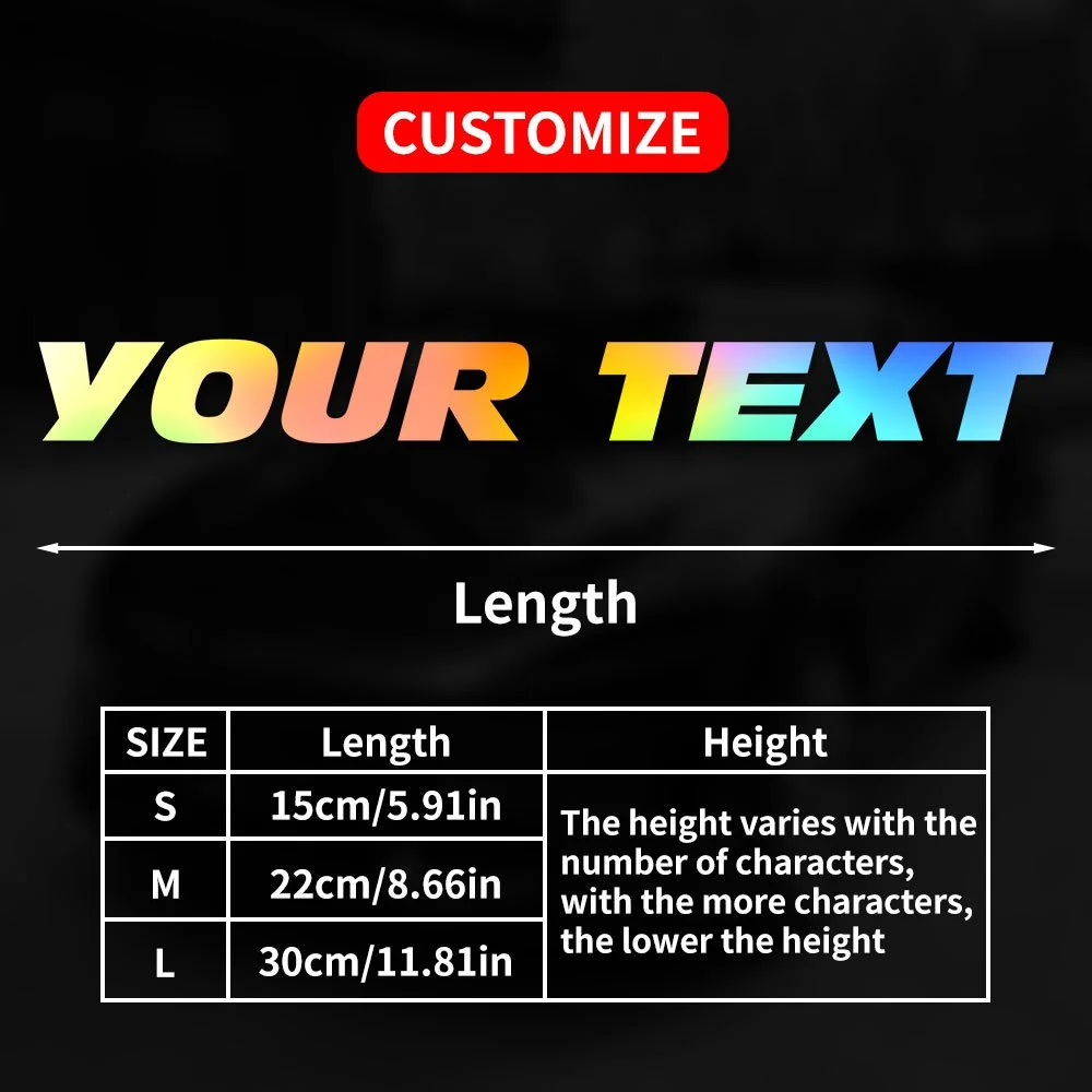 1PC Custom Motorfiets Stickers Waterdicht Vetgedrukte Letter Stijl DIY Brandstoftank Auto Raam Zijkant Carrosserie Scooter Helm Fiets Vinyl Decals