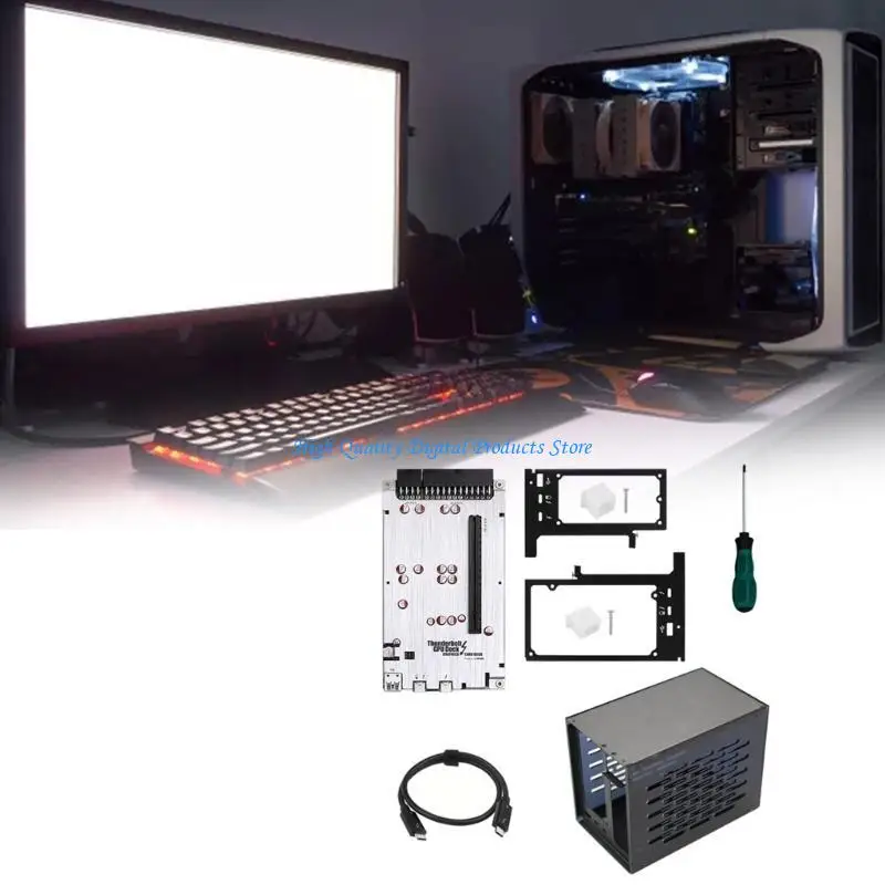 

U2JE GPU Dock Thunderboltcompatible 3/4 GPU Docking Station TH3P4G3 Case 85W 40Gbps Laptop External Graphics Card & Brackets