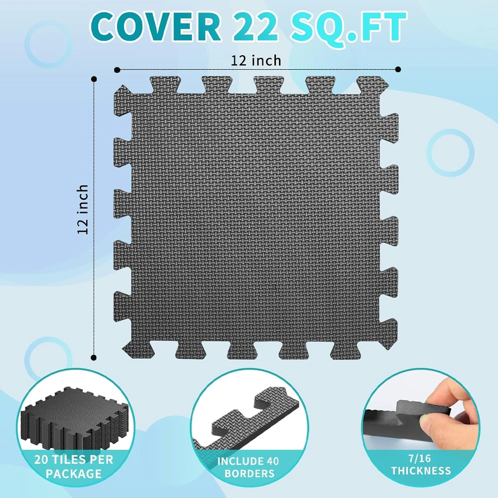 4/10/20Pcs 30*30Cm Sports Protection Gym Mat Eva Cross Pattern Floor Mat Non-Slip Yoga Fitness Gym Foam Mat Splicing Foam Mat