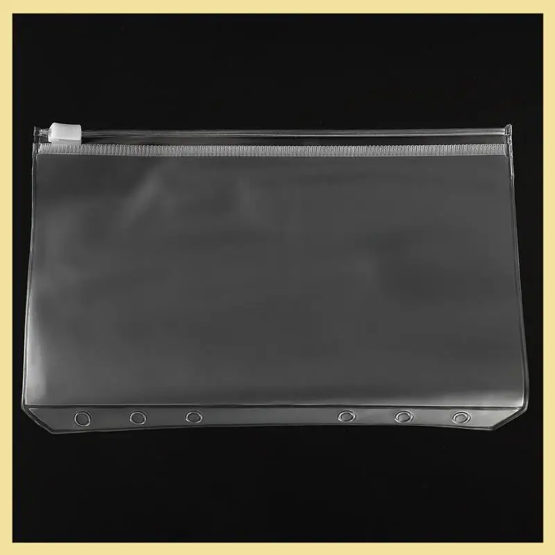 Сумки для папок TTKK-42 А6 с кожаной крышкой для папок, бюджетная папка с 18-кольцами и денежным конвертом, папка для экономии денег (розовая)