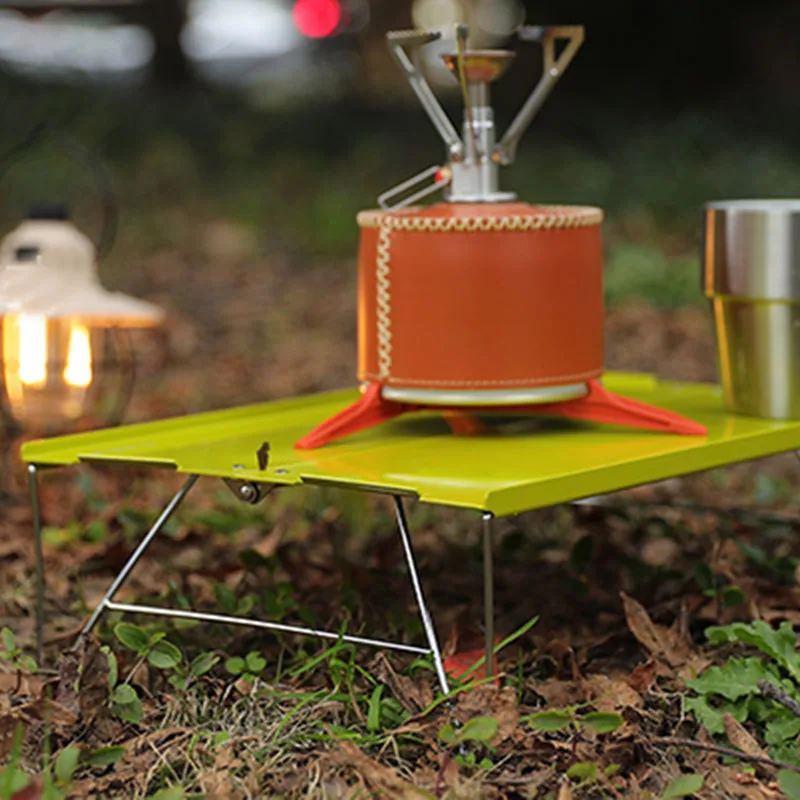 Mini Ultralight outdoor camping table foldable aluminium alloy picnic fishing barbecue patio ables 304 stainless steel bracket