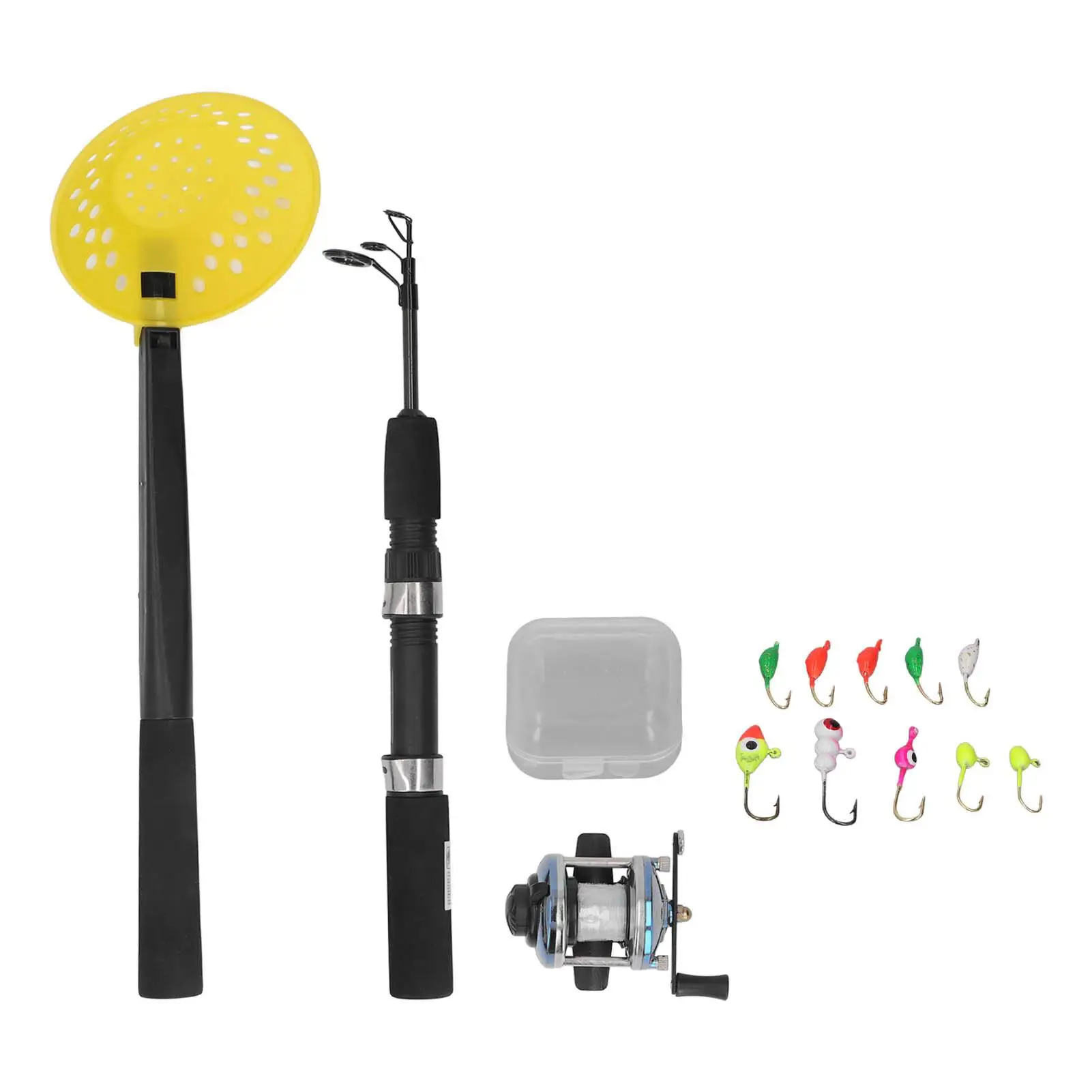 

Fishing Rod Reel Combo Portable with Hook for sea Fishing