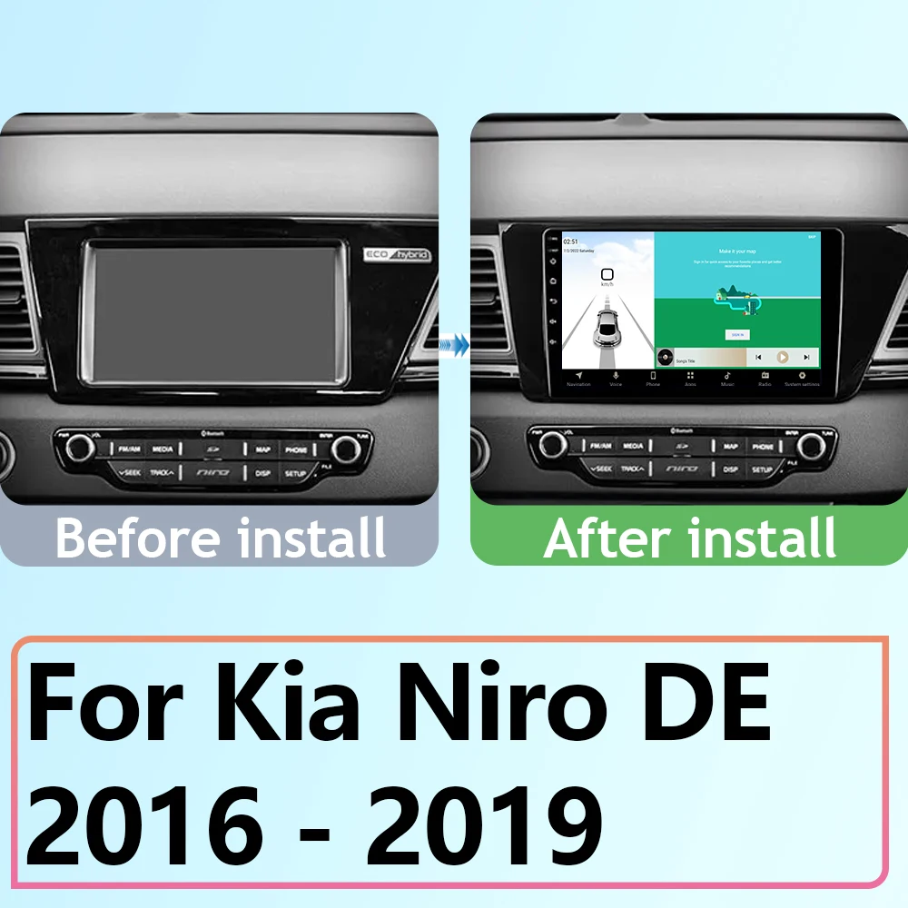 Android Auto For Kia Niro DE 2016 - 2019 Car Radio Multimedia Video Player Navigation GPS Wireless Carplay 5G WIFI No 2din DVD