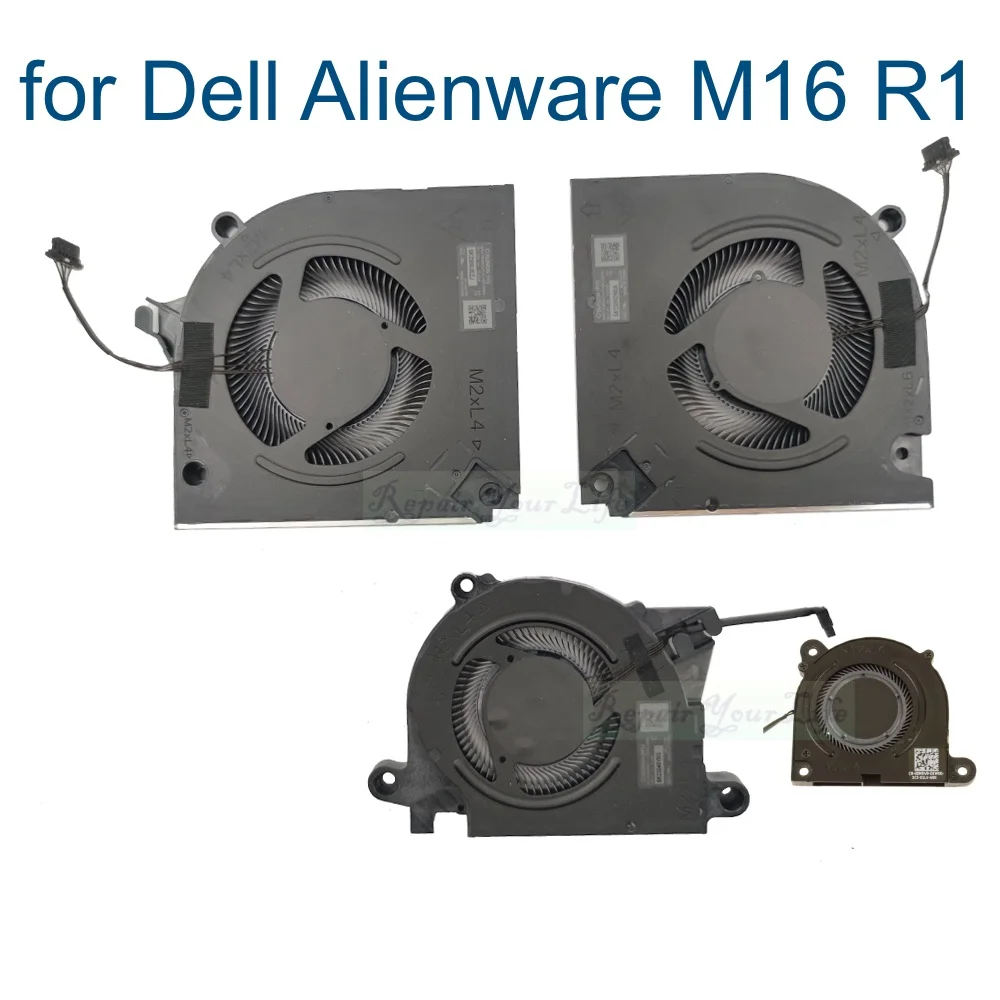 Laptop Cooling Fan for Dell Alienware M16 R1 CPU GPU Cooler Radiator MG75091V1 C160 C150 S9A XMDV9 0XMDV9 023.100TR.0011 New