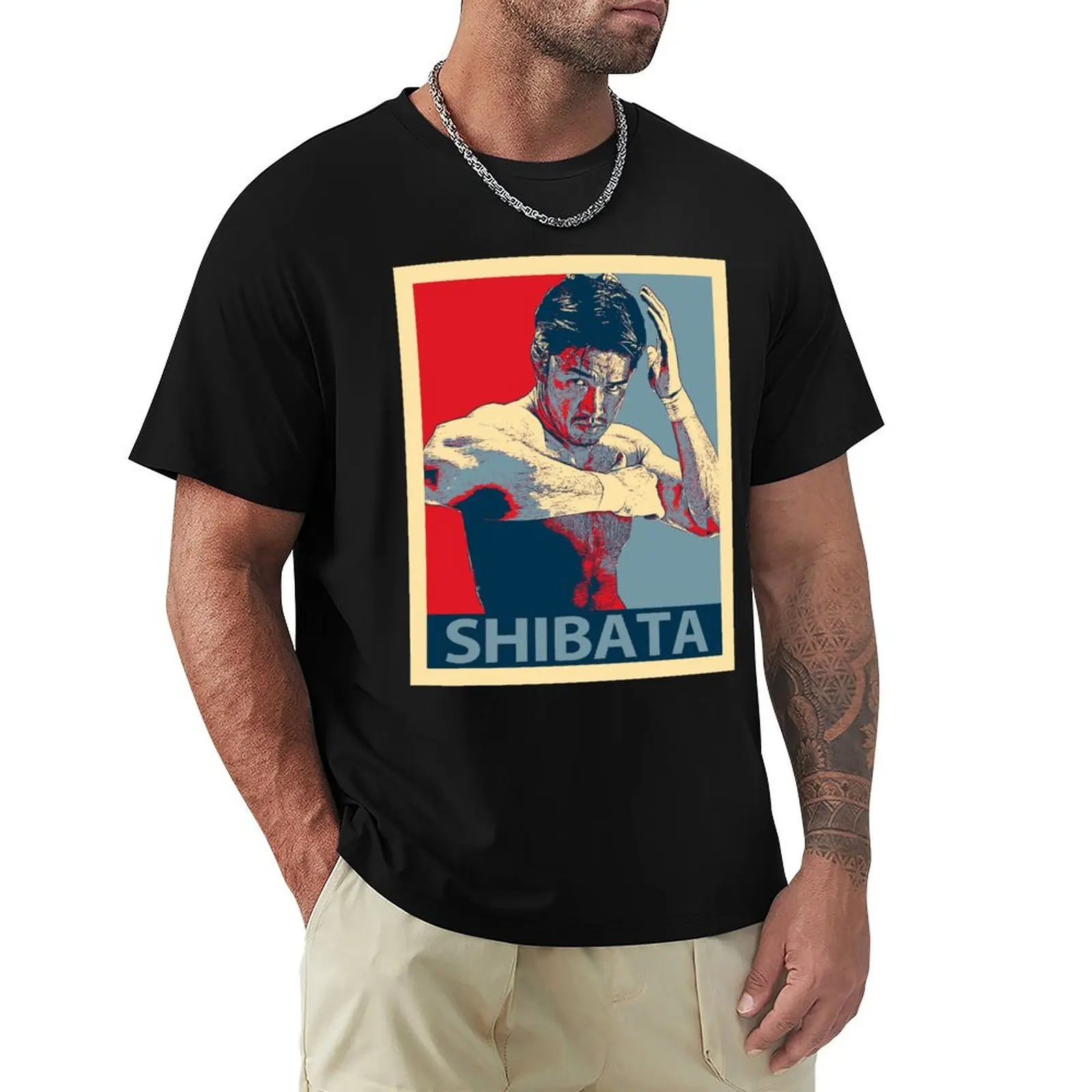Camiseta Katsuyori Shibata, camiseta informal holgada de manga corta para hombre
