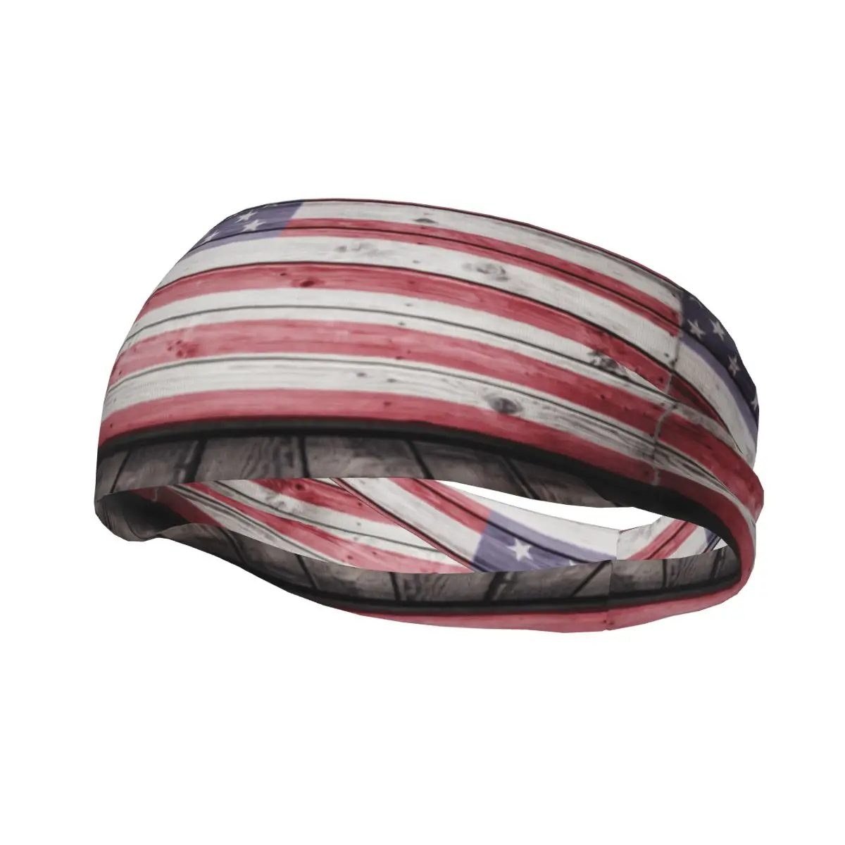 Sports Headband Portable Hair Band USA National Flag Wooden Hair Wrap Brace Running Exercising Sweatband