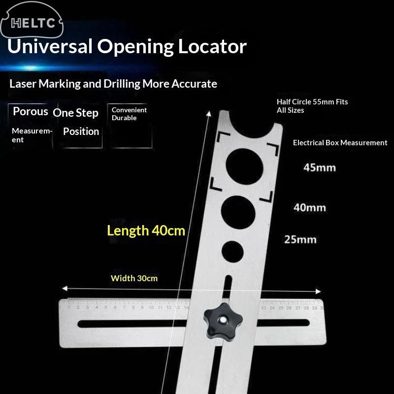 High Speed Steel Adjustable Tile Locator To Wall Marking Position Ruler Ceramic Hole Cutter Tile DrillMarble Opener Construction