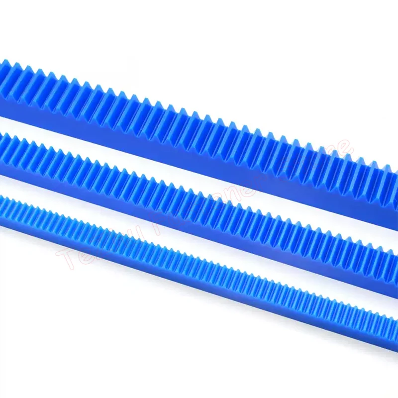 1pcs Blue Plastic Gear Rack 0.5/0.8/1/1.5/2/2.5/3/4 Module Straight Teeth Drive Rack Length 300/500mm 10x10-40x40 Spur Gear Rack