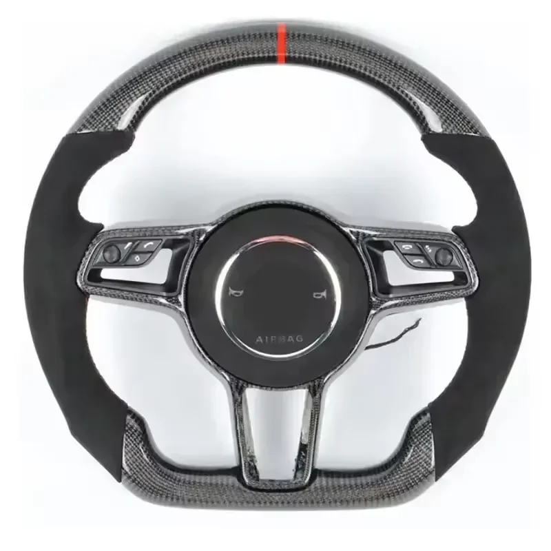 Accessories Leather Steering Wheel for Porsches  911 997 986 987 970 Macan Cayenne Cayman Panamera Carbon Fiber Steering Wheel