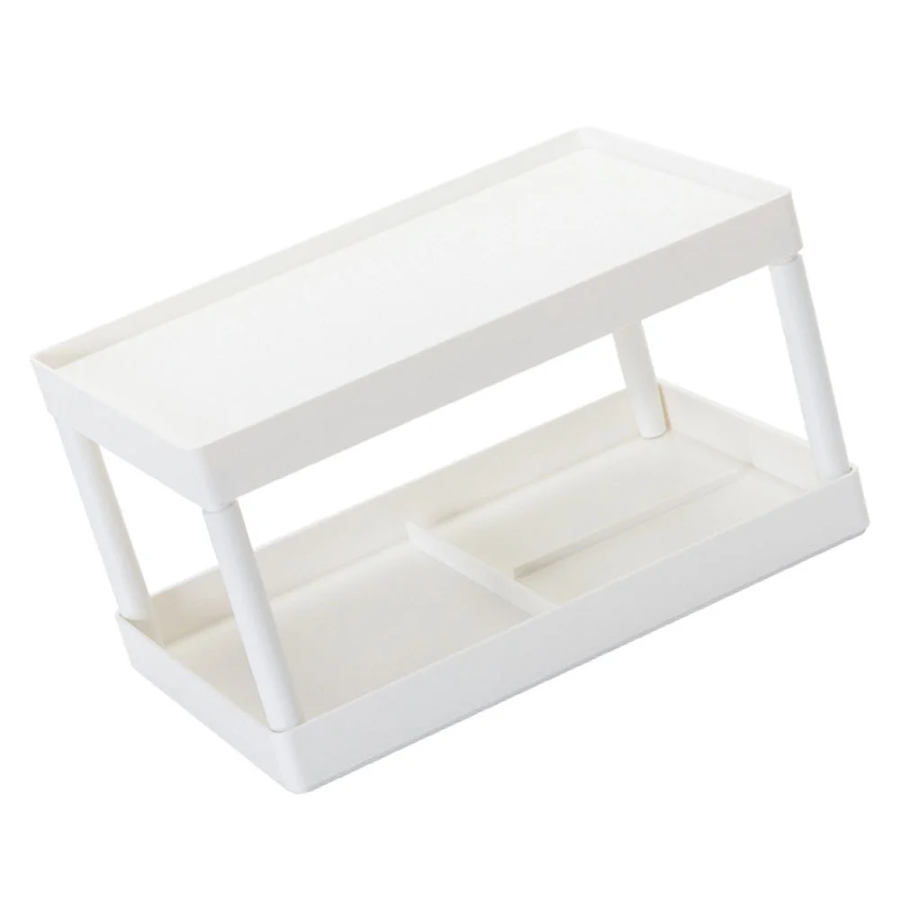 

Storage Rack Computer Stand Table Double-layer Organizer Shelf Pp Home Stationery