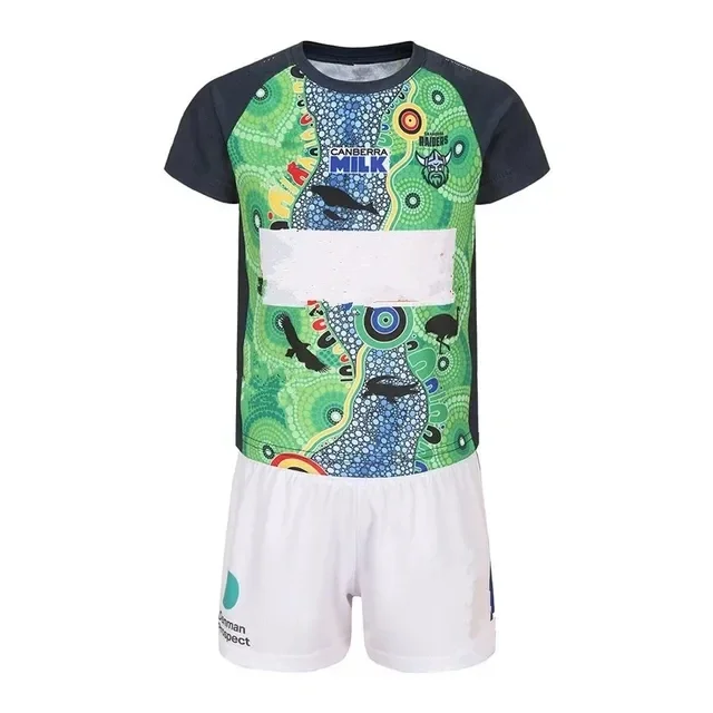 

2024 CANBERRA RAIDERS Kids Kit INDIGENOUS Rugby Jersey Size:16-26 (Custom name and number )