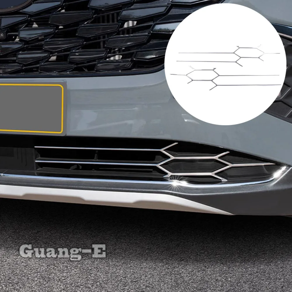 

Stainless Steel Front Lower Bumper Trim Net Grill Cover Frame Auto Exterior Accessories for Hyundai Custo 2021 2022 2023 2024