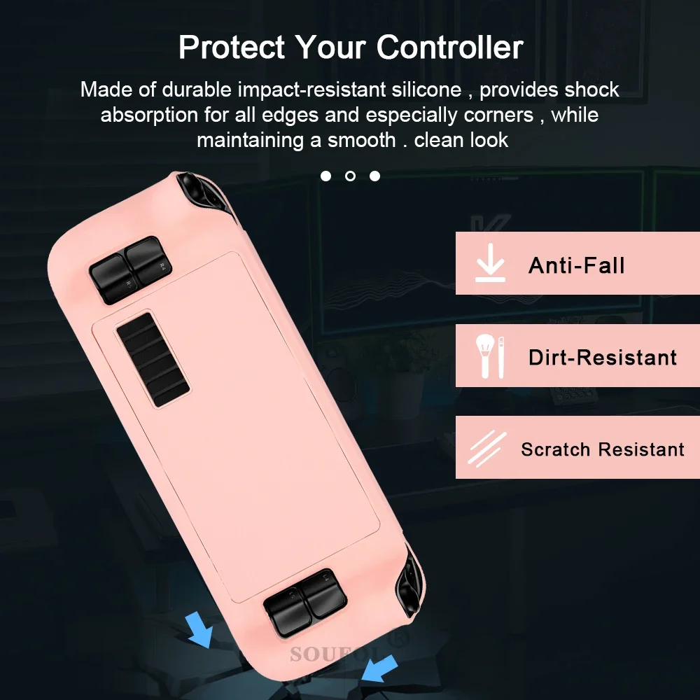 New Protective Case for Steam Deck Game Console Silicone Steam Host Anti-fall Silicone Protective Cover Accessories