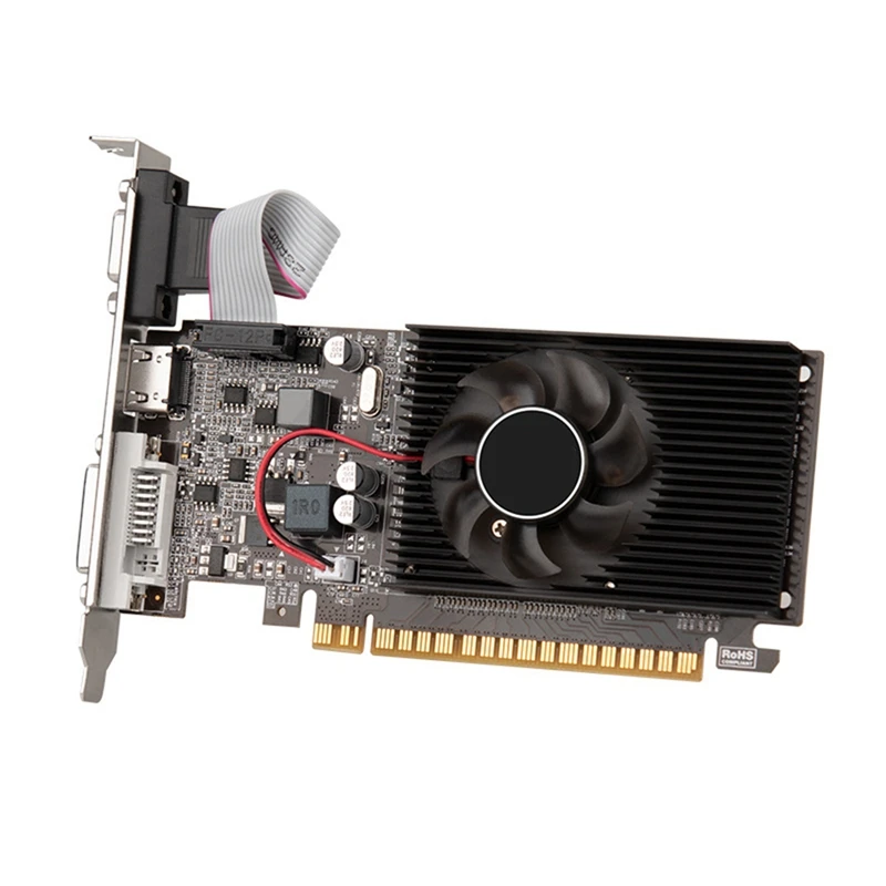 

Desktop Graphics Card GT610 1GB DDR3 64Bit Video Card VGA+HD+DVI Desktop Office Game