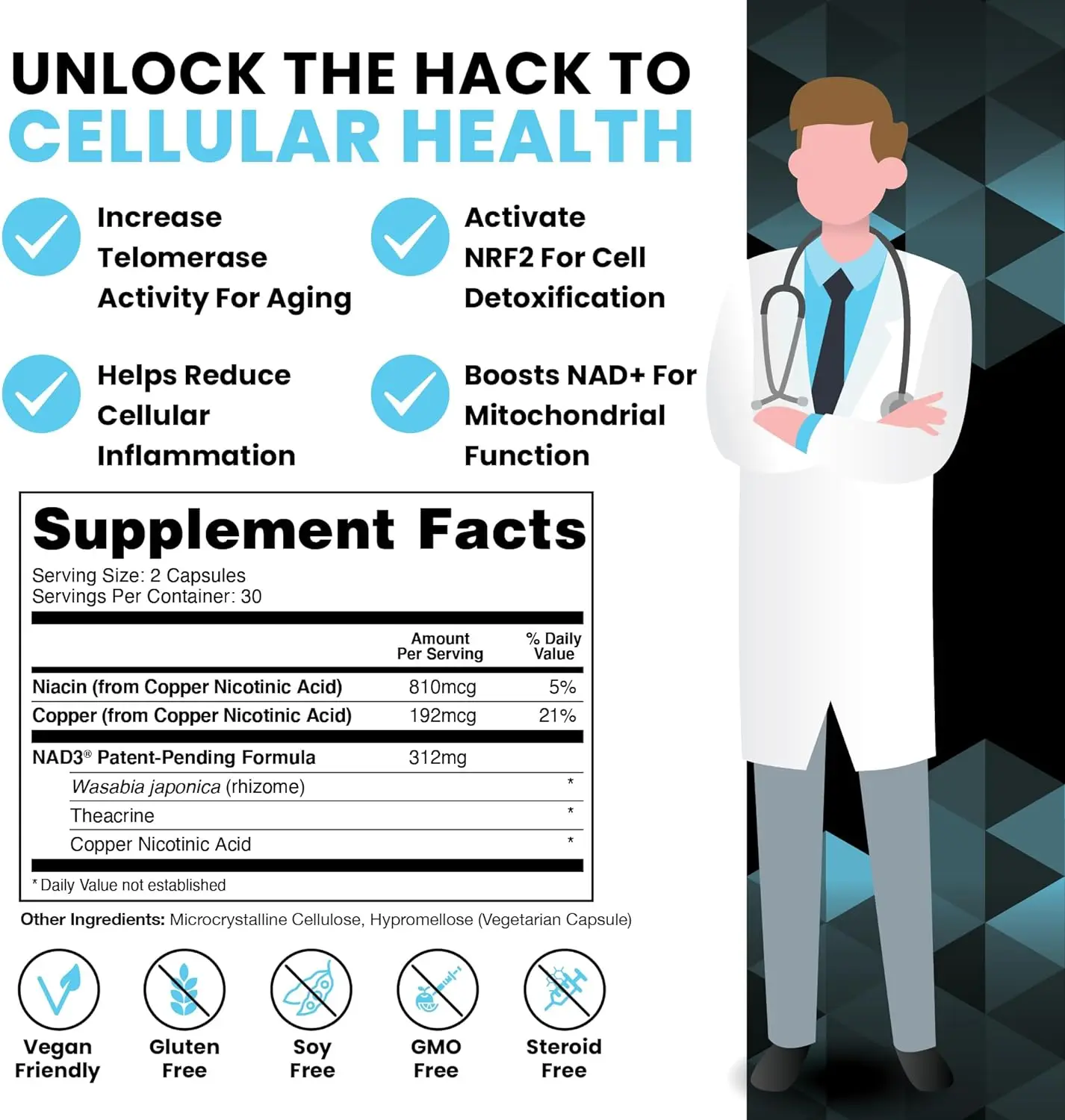 NAD Supplements - Liposome NAD+supplements Containing Resveratrol, Nad Plus Promotional Supplements