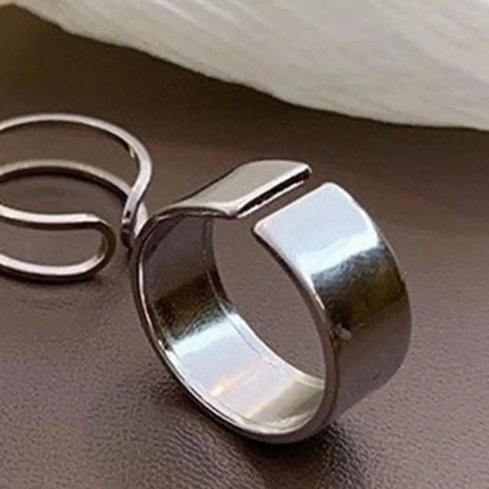 3Pcs Women Rings Geometric Opening Adjustable Jewelry Korean Style Finger Rings Birthday Gifts Rings For Women