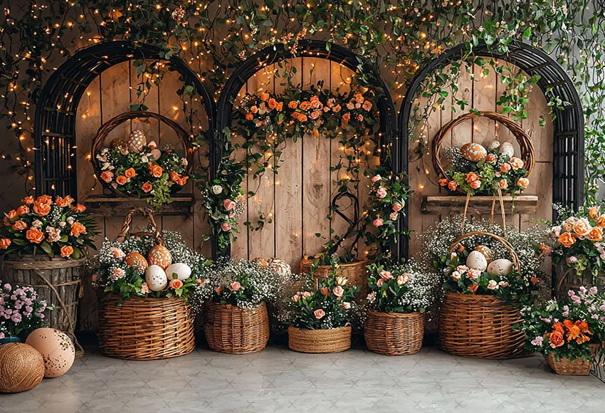 Фон для фотосъемки Mehofond, весенняя пасхальная арка, бохо, цветочные яйца, детский день рождения, портретный декор, фон для фотостудии