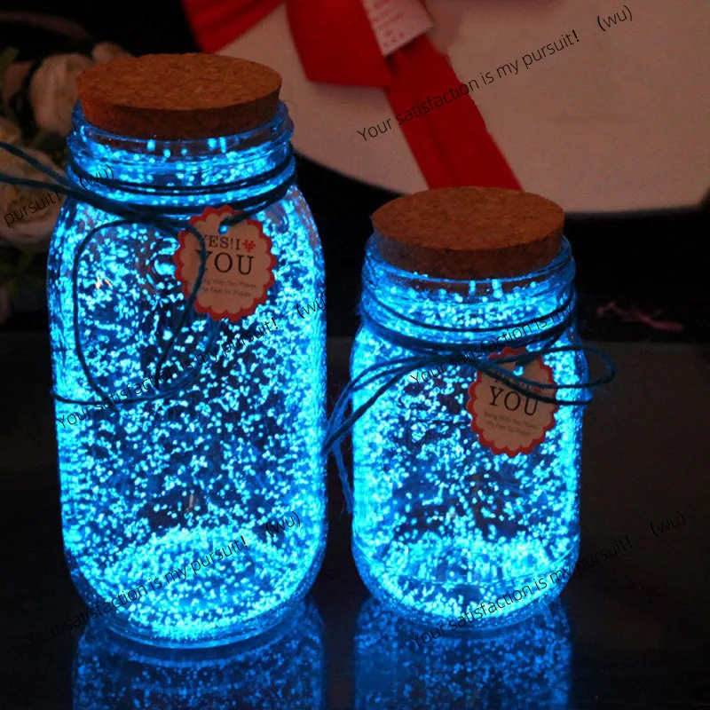 Glowing granular sand, colorful fluorescent glow, family Christmas party decoration DIY