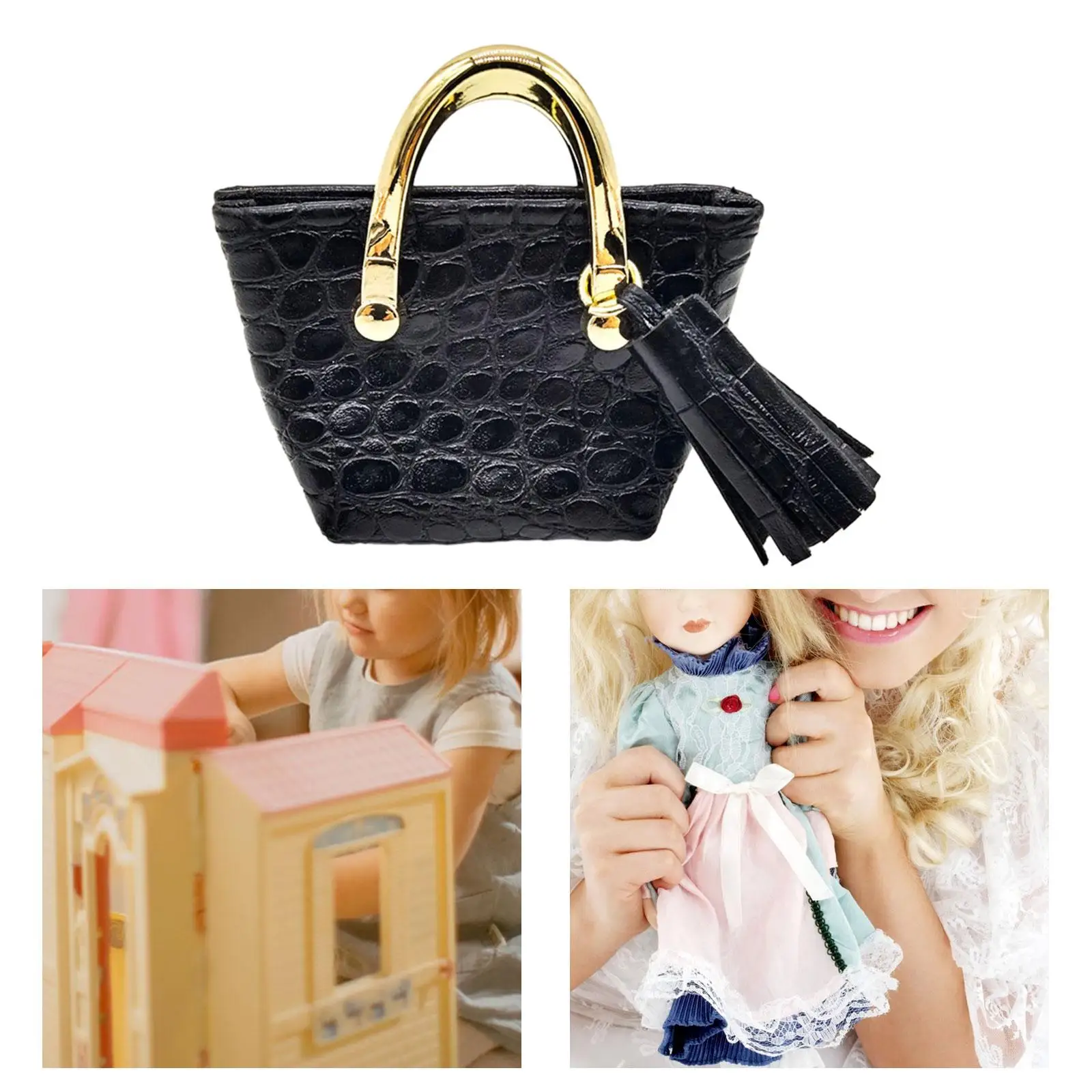 Bolsa Miniatura em Escala 1/6 Acessórios para Bonecas Bolsa Estilosa para Figuras de Ação Femininas e Vestir Bonecas BJD