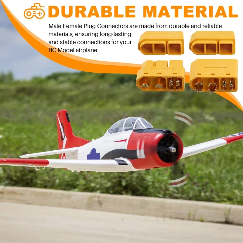 5Pair XT60 (2+4) Male Female Plug Connector With Signal Pin And Sheath Solder Wire Accessories For RC Model Airplane