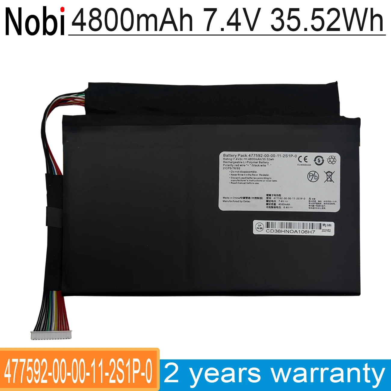 

Nobi 7.4V 4800mAh 35.52Wh 477592-00-00-11-2S1P-0 Laptop Battery For Medion Akoya S4219 S4220 S6219 S6421 Tongfang S2K S5 4005716